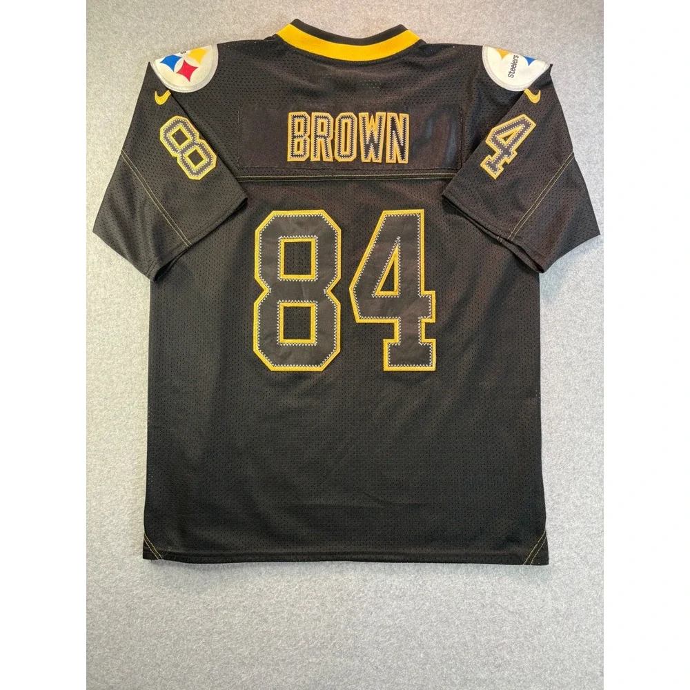 Nike Pittsburgh Steelers Antonio Brown 84 Onfield Jersey Mens 40 Black NFL‎